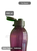 Su Şişesi Sızdırmaz Kapak Okul Matarası BPA Free Suluk Orta Boy Kokusuz Matara Mürdüm 900 ml - 3