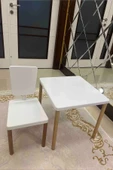 Tek Sandalyeli Ahşap Montessori Çocuk Oyun Etkinlik Aktivite Masa Seti Lake Cilalı Mdf (46x46x42) Cm - 1