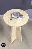 Mutfak Masası, Balkon Masası, Cafe Masası Yuvarlak 60 Cm Çap Kolay Kurulum İskandinav Tasarım - 2