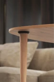 Çam Damla Orta Sehpa 70 Cm Üçgen Ahşap Ayak Modern Tasarım Oturma Odası Salon Ofis Balkon Sehpası thumbnail 3