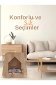 Caramel 30*50 Kedi Köpek Evi Yıkanabilir Kumaş Minderi Ile Beraber - 1