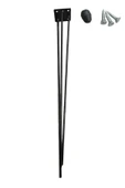 Metal Firkete Ayak 50 Cm 4'lü Set Kaşıklık Orta Sehpa Zigon Kütük Ayak - 2