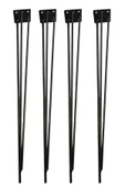 Metal Firkete Ayak 42 Cm 4'lü Set Kaşıklık Orta Sehpa Zigon Kütük Ayak - 1