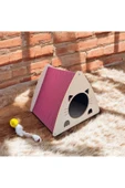 Kedi Köpek Evi 40*45Cm 8mm A Kalite Mdf Kaplama Şık Tasarım Rahat ve Yıkanabilir Minder Yatak Dahil - 2