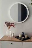 60 Cm Çap Banyo & Makyaj Aynası Yuvarlak | Antre Hol Koridor Duvar Salon Mutfak Ofis Dekoratif Ayna - 2