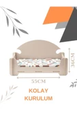 Taht Kedi Köpek Yatağı Ergonomik 30*50 Cm Yıkanabilir Duck Kumaş Minderi Ile Beraber - 2