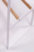 5 Raflı Metal Ayak Ahşap Raf Hafif Taşınabilir Kolay Kurulum Açık Kapaksız Ayakkabılık 28x90x9 cm - 2