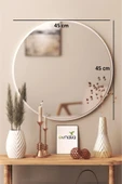 Dekoratik Yuvarlak Ayna 45 Cm Çap Antre Hol Koridor Duvar Salon Mutfak Banyo Ofis Makyaj Aynası - 2