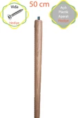 Ahşap Vernikli Ayak Kütük Masa Orta Sehpa Zigon Ayağı 50 Cm ( 1 Adet) - 1