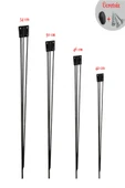 54 Cm Metal Firkete Tel Ayak 1 Adet Kaşıklık Kütük Orta Sehpa Zigon Ayağı Siyah (VİDA TAPA DAHİL) - 2