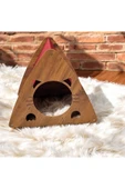 Kedi Köpek Evi 40*45Cm 8mm A Kalite Mdf Kaplama Şık Tasarım Rahat ve Yıkanabilir Minder Yatak Dahil - 2