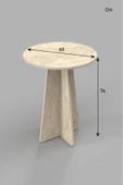 Mutfak Masası, Balkon Masası, Cafe Masası Yuvarlak 60 Cm Çap Kolay Kurulum İskandinav Tasarım - 3