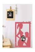 Hamile Anne - Hediyelik Ahşap Ultrason Çerçevesi Pembe - 2