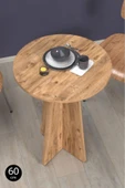 Mutfak Masası, Balkon Masası, Cafe Masası Yuvarlak 60 Cm Çap Kolay Kurulum İskandinav Tasarım - 2