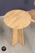 Mutfak Masası, Balkon Masası, Cafe Masası Yuvarlak 60 Cm Çap Kolay Kurulum İskandinav Tasarım - 2