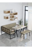 Src 70x110cm Efes Masalı, Köşe Takımı, Mutfak, Balkon Köşe Takımı, Mutfak Masası Takımı - Cappucino - 2