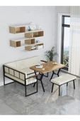 Src 70x110cm Atlantik Masalı, Köşe Takımı, Mutfak, Balkon Köşe Takımı, Mutfak Masası Takımı - Krem - 4