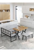 Src 70x110cm Atlantik Masalı, Köşe Takımı, Mutfak, Balkon Köşe Takımı, Mutfak Masası Takımı - Gri - 4