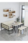 Src 70x110cm Efes Masalı, Köşe Takımı, Mutfak, Balkon Köşe Takımı, Mutfak Masası Takımı - Krem - 4
