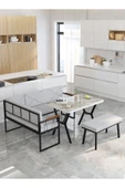 Src 70x110cm Efes Masalı, Köşe Takımı, Mutfak, Balkon Köşe Takımı, Mutfak Masası Takımı - Açık Gri - 3