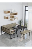 Src 70x110cm Bendir Masalı, Köşe Takımı, Mutfak, Balkon Köşe Takımı, Mutfak Masası Takımı - Capucino - 2