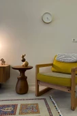 Mantar Sehpa 40 Çap Çift Boğum Ahşap Masif Ihlamur Ağacı Özel Tasarım El Işçiliği Yan Sehpa Boy:50cm - 1