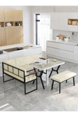 Src 70x110cm Efes Masalı, Köşe Takımı, Mutfak, Balkon Köşe Takımı, Mutfak Masası Takımı - Krem - 3