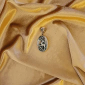 Elegant Senfoni Bronz Çini Taşlı Çelik Zincir Kolye - 4