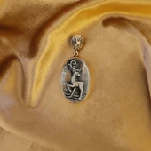 Elegant Senfoni Bronz Çini Taşlı Çelik Zincir Kolye - 3