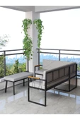 Src , Köşe Takımı, Mutfak, Balkon Köşe Takımı, Mutfak Masası Takımı - Puflu - Açık Gri - 3