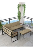 Src , Köşe Takımı, Mutfak, Balkon Köşe Takımı, Mutfak Masası Takımı - Puflu - Cappucino - 1