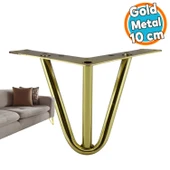 Metal Gold Altın Ayak 10 cm Lüks Mobilya Kanepe Berjer Sehpa Ünite Koltuk Ayağı Baza Ayakları thumbnail 1