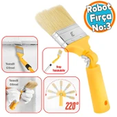 Robotik Boya Fırçası Kestirme Boyama Fırçası 180° Derece Kıvrılabilir Sap Takılabilir İç Dış Cephe - 1