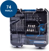 Scheppach C-DTB74/2-X Şarjlı Matkap 20V 2x2AH Akülü 74 Parça Aksesuar Seti - 2