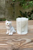 Kedi Pamuk Tekli Silikon Mum Kalıbı - 1