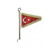 Flama ( Makam Bayrağı ) Üçgen A Kalite Sarıpüsküllü - 1