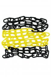 Mfk 8 Mm 5 Metre Sarı Siyah Plastik Tafik/Park Zincir - 6