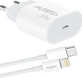 20W İphone 13 Mini İle Uyumlu Type C to Lightning Hızlı Şarj Kablo Seti Evr013-I - 2