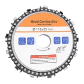 Zincirli Ahşap Testeresi 115 mm 4" Taşlama Makine Uyumlu Kesme Oyma Şekil Verme Testeresi 1 Adet - 5