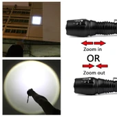 Single Sword Şarjlı Zoom'lu El Feneri - Ultra Parlak 900 Lümen thumbnail 4