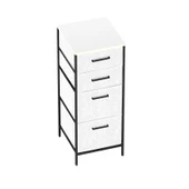 Çok Amaçlı Dolap 4 Çekmeceli Komodin Sehpa Gri 1612 - 7