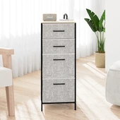 Çok Amaçlı Dolap 4 Çekmeceli Komodin Sehpa Gri 1612 - 4