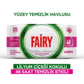 Fairy Çok Amaçlı Yüzey Temizlik Havlusu 100 Yaprak | Lilyum Çiçeği| Beyaz Sirke & Karbonat - 1