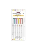 Zebra Mildliner Çift Yönlü İşaretleme Kalemi 5 li Set 5C-RC-N - 1