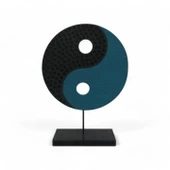 Ying Yang Mavi Siyah Ev Dekoru Büyük thumbnail 1