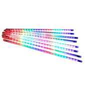 50cm RGB LED 2mt. Meteor yılbaşı aydınlatması yağmur kar efekti tüp su geçirmez parti çıbık ışık eklenebilir 6W - 4