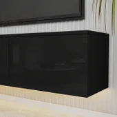 T0020 Alston 3 Kapaklı Duvara Monte Tv Ünitesi – LED Işıklı, Modern Tasarım, 160 cm - 3