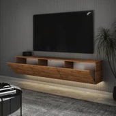 T0020 Alston 3 Kapaklı Duvara Monte Tv Ünitesi – LED Işıklı, Modern Tasarım, 160 cm - 4