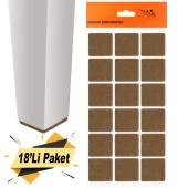 Nobel Masa Sandalye Parke Zemin Koruyucu Keçe Yapışkanlı 35x35 mm (18Li PAKET) - 1