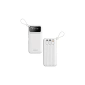 Sunix 10.000 Mah Dijital Göstergeli Kendinden Kablolu Powerbank Beyaz PB-120 - 1